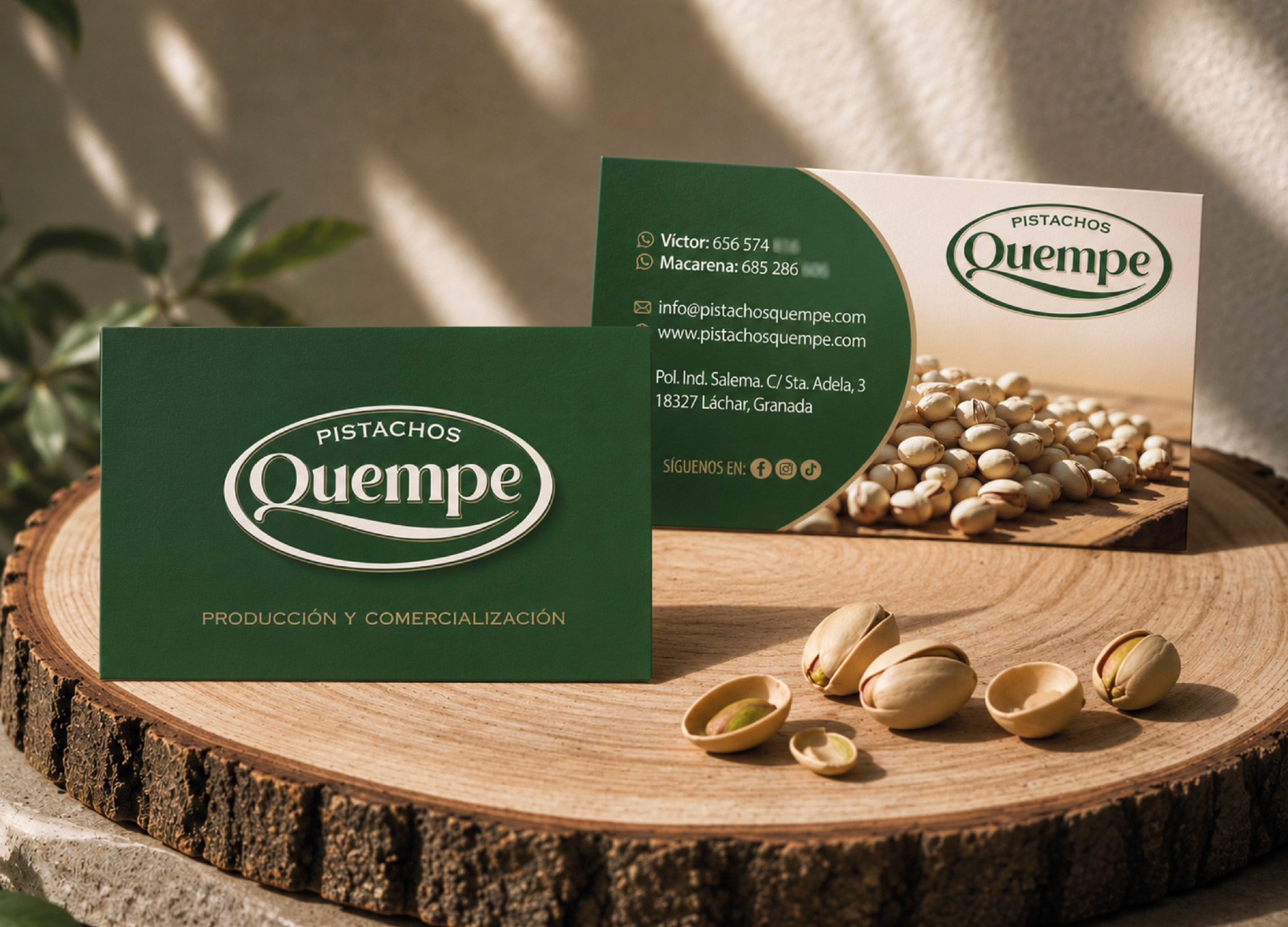 Diseño de marca para pistachos en Granada